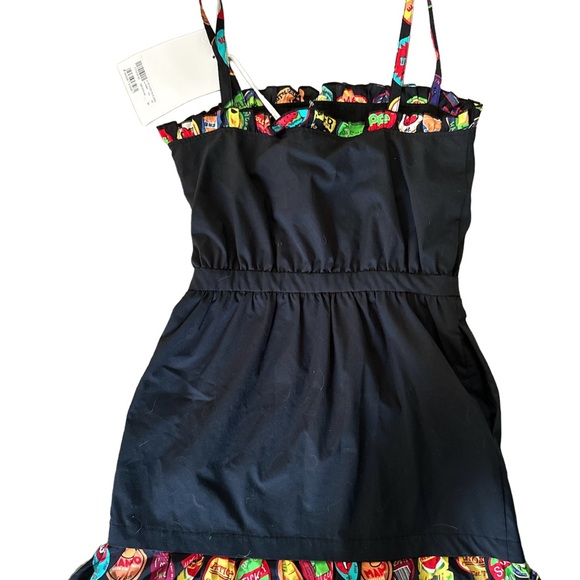 Moschino black mini dress with pockets and side zipper. Size 40 is(6-8)NWT $395 - Picture 7 of 15